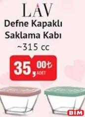 LAV DEFNE KAPAKLI SAKLAMA KABI 315 CC